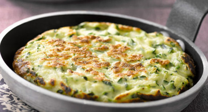 Запеканка из цукини на сковороде