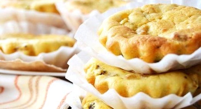 Творожно-банановые кексы с киви