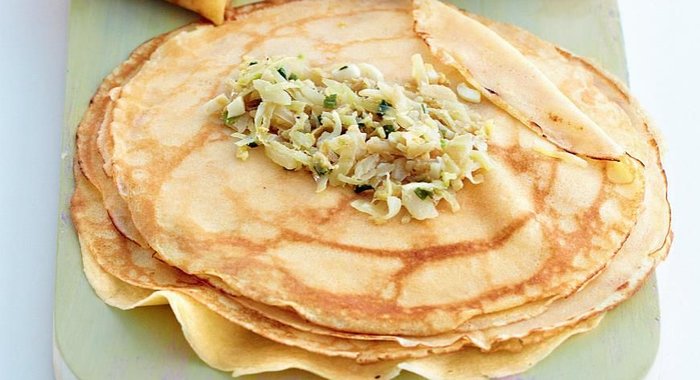 «Северные» блинчики с капустой