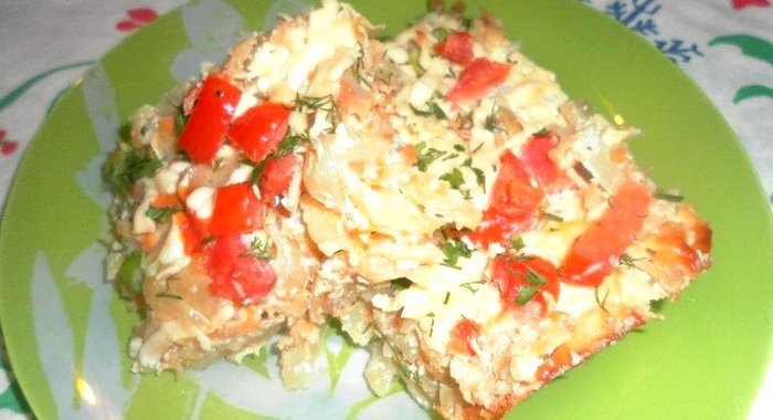 Запеканка с белокочанной капустой