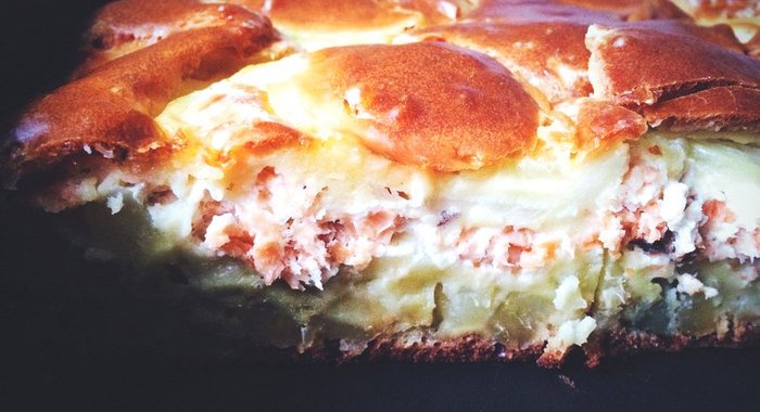 Рыбный пирог с картофелем