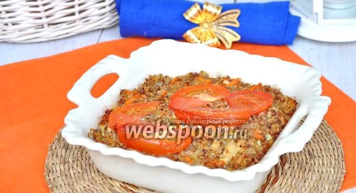 Запеканка из гречки с курицей