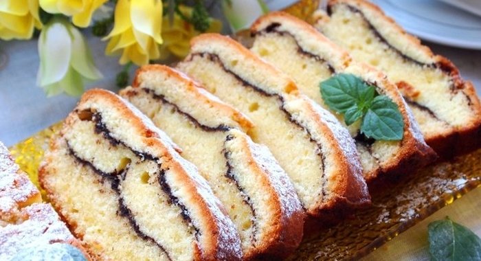 Творожный кекс «Полосатый»