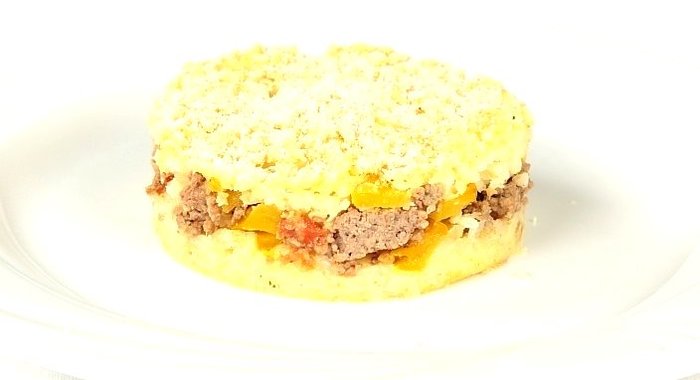 Запеканка из риса с фаршем