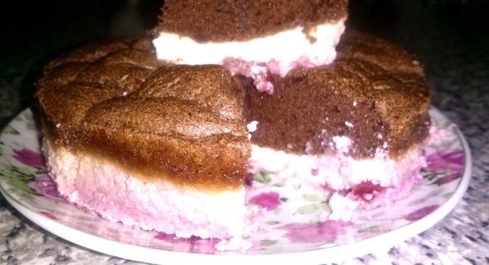 Шоколадный творожный торт без сахара