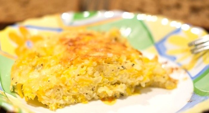 Пирог с тыквой и рисом