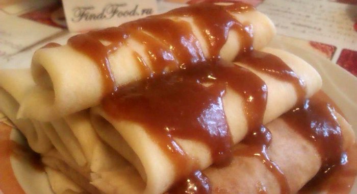 Блинчики с карамельно-банановой начинкой