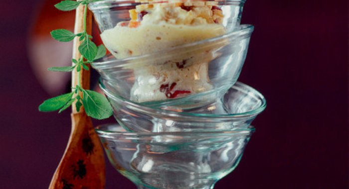 Лимонный сорбет с воздушным рисом