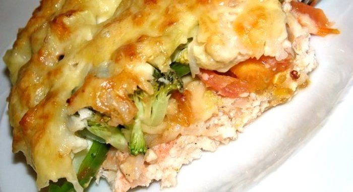 Запеканка с куриным филе и овощами