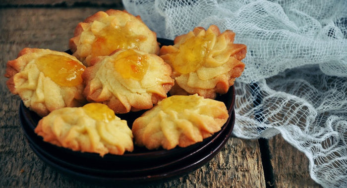 Масляное печенье с джемом