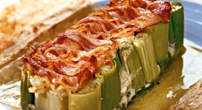 Запеканка из лука-порея