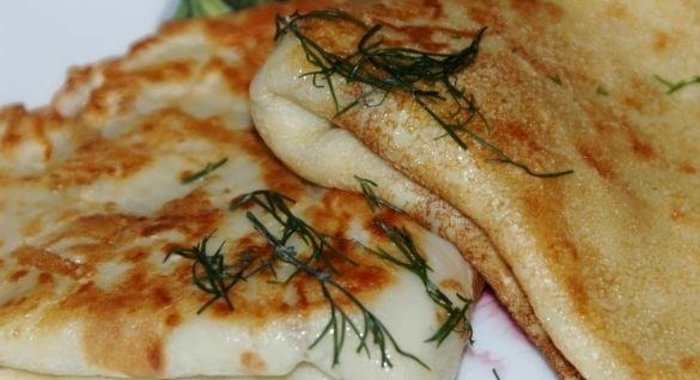 Блинчики с ливерной колбасой