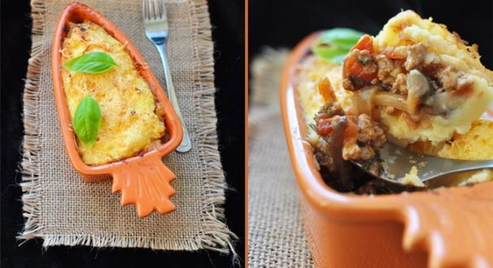 Картофельная запеканка с овощами-микс и мясным фаршем