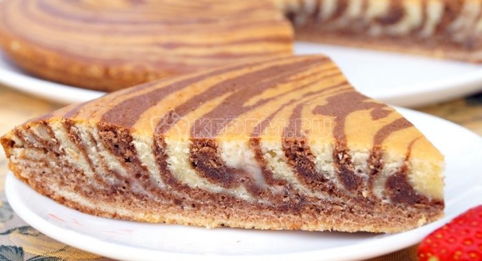 Кекс «Зебра» на сметане