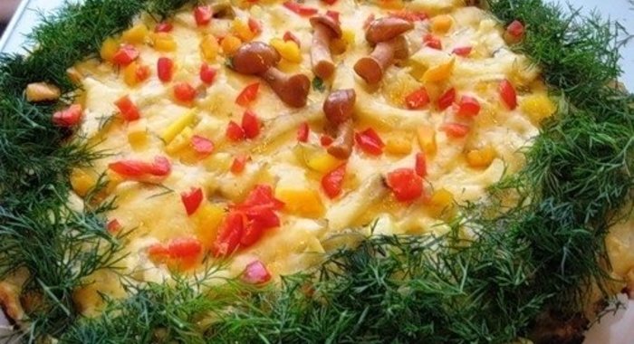 Картофельная запеканка с грибами