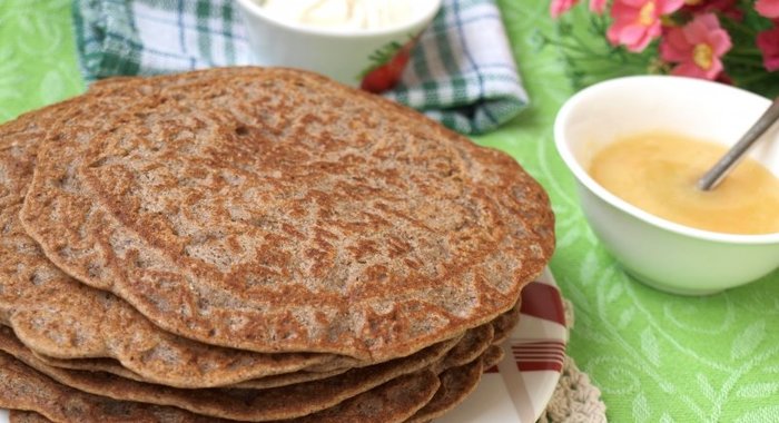 Гречневые заварные блинчики