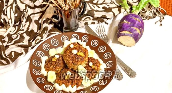 Свиные котлеты с кольраби в духовке