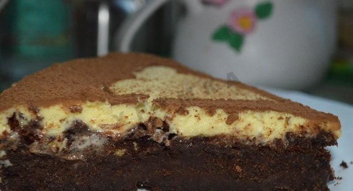 Трюфельный торт с муссом из белого шоколада