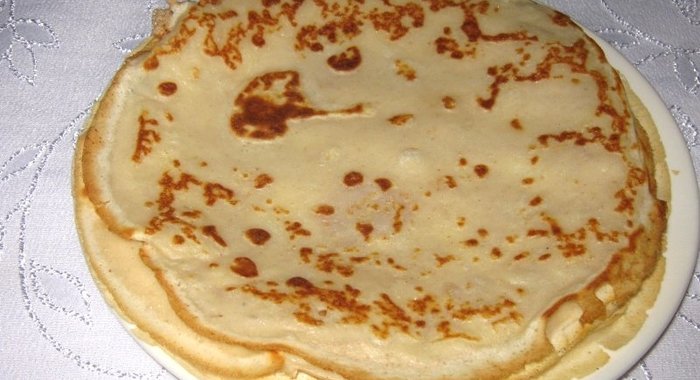 Простые блины на молоке