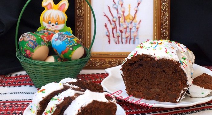 Шоколадный пасхальный кекс