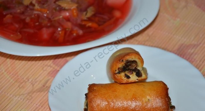 Картофельные рулетики с грибами