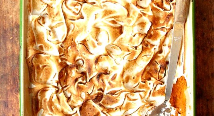 Запеканка из батата с бурбоном и ананасом