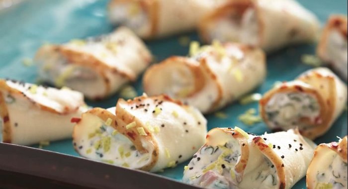 Рулетики из масляной рыбы с лимонной рикоттой