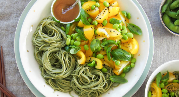 Лапша соба с медовой заправкой