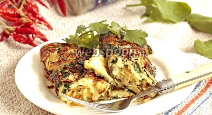 Омлет со шпинатом