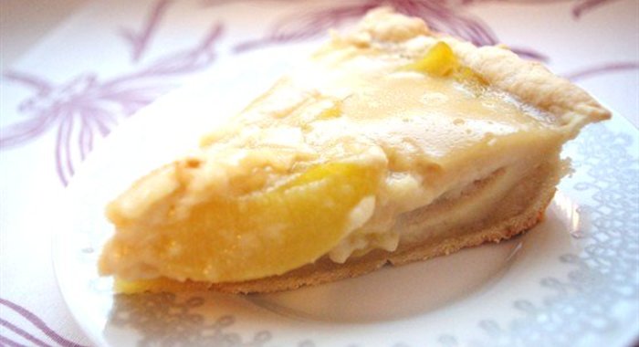 Торт из персиков со сметанным кремом