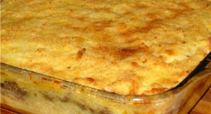 Запеканка картофельная с вареным мясом