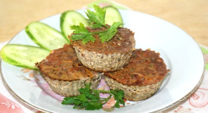 Печеночная запеканка с гречкой