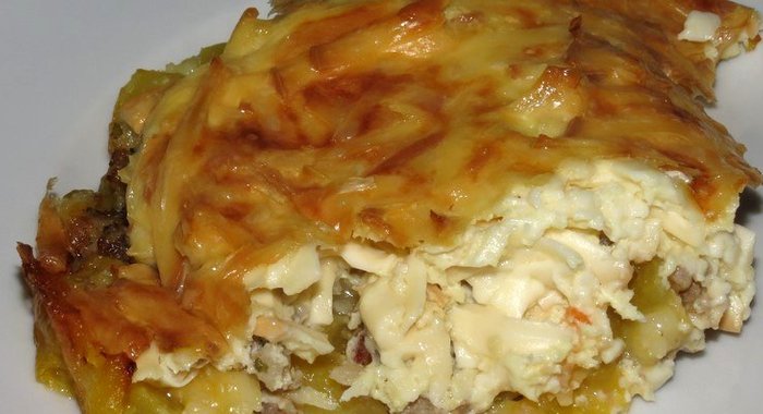 Запеканка из кабачков с мясным фаршем