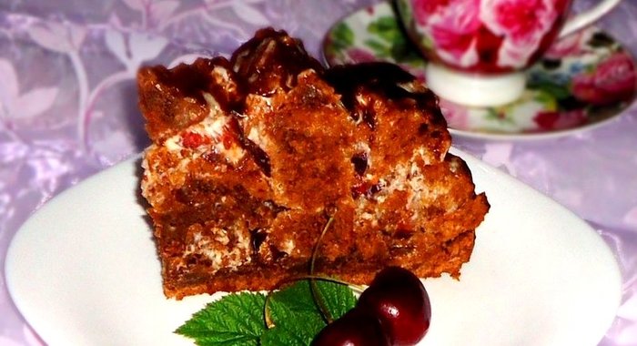 Торт Кучерявый пинчер с вишней