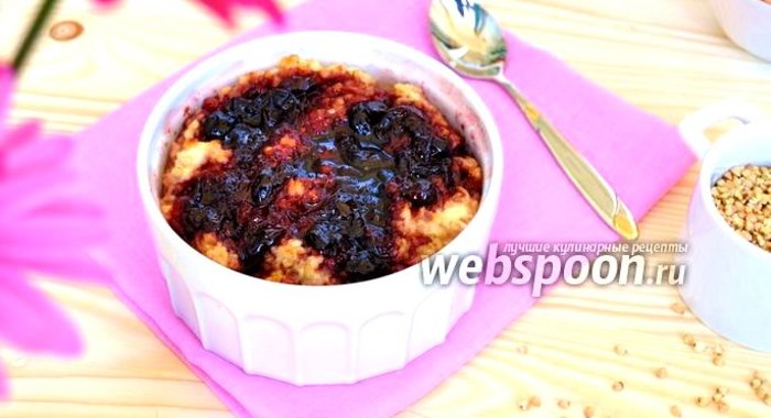 Творожная запеканка с зелёной гречкой