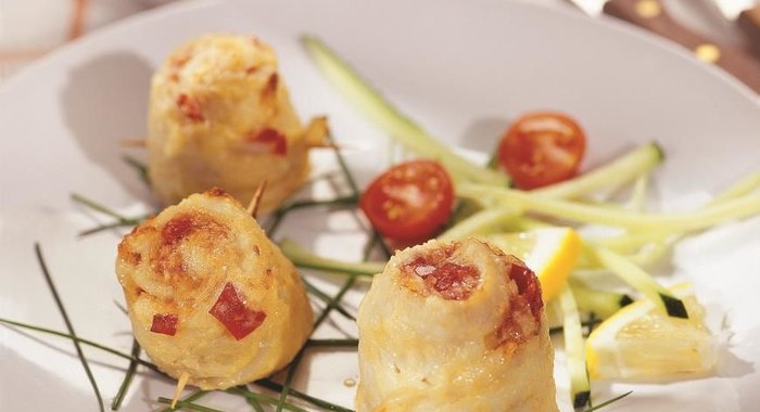 Рулеты из филе минтая