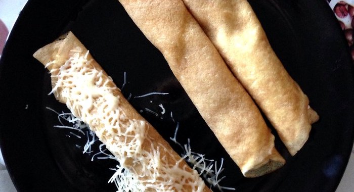 Блинчики с плавленным сыром