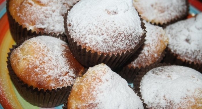 Яблочно-кокосовые кексы со сгущенкой и шоколадом