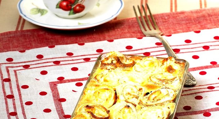 Творожная запеканка с блинчиками