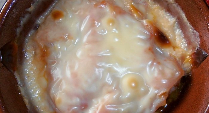 Запеканка из лука-порея под сыром