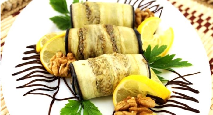 Баклажанные рулеты по-крымски