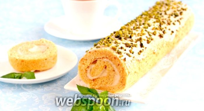 Тыквенный рулет с карамельным кремом