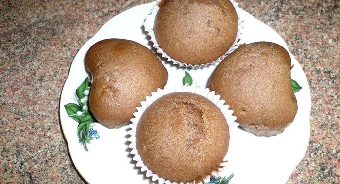 Постные кексы с какао