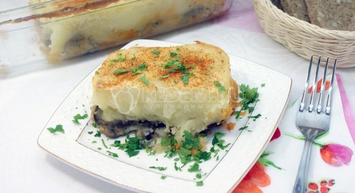 Картофельная запеканка с грибами