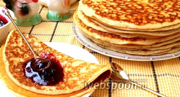 Манные дрожжевые блины