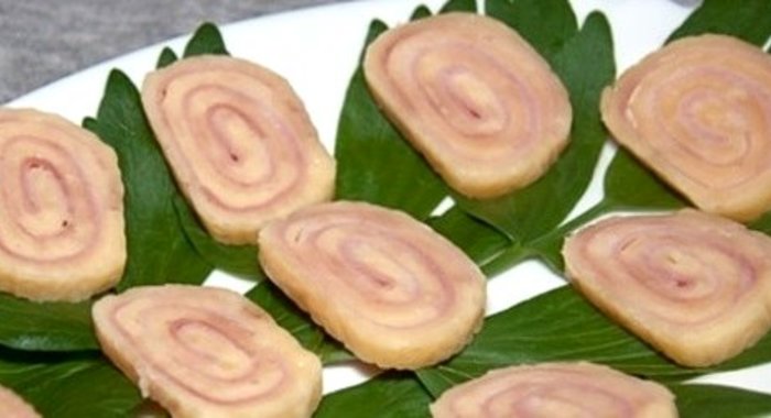 Сырный рулет с ветчиной