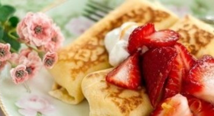 Блинчики, фаршированные творогом