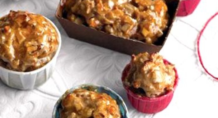 Миниатюрные фруктовые кексы с абрикосовым джемом