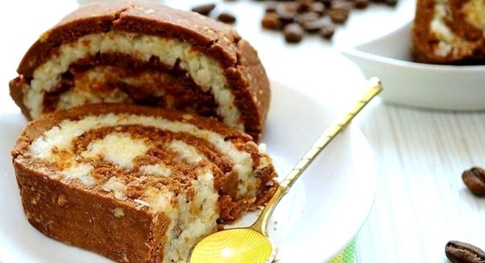 Рулет с кокосовой начинкой без выпекания