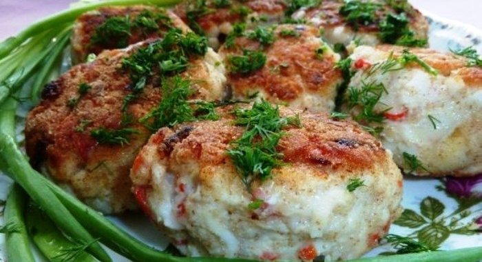 Котлеты куриные с крабовыми палочками